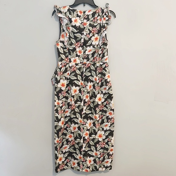 Rebecca Taylor Kamea Floral Faux Wrap Cocktail Dress women size 8 - Picture 6 of 8